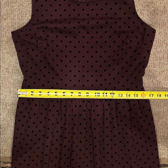 LOFT Dark Polka Dot Mini Dress - Picture 8 of 9